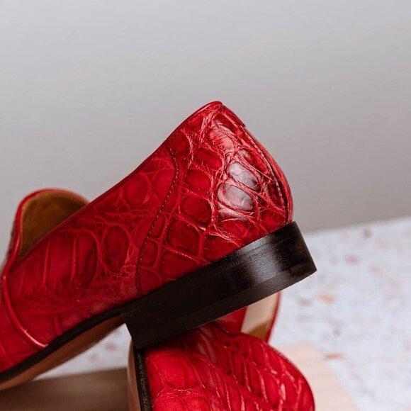 Mauri 4440 Alligator Loafers Red (Special Order) main image 9